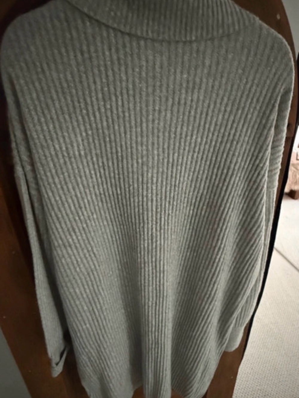 Free People Gray Sandstone Ribbed Button-Front Cardigan - Picture 6 of 8